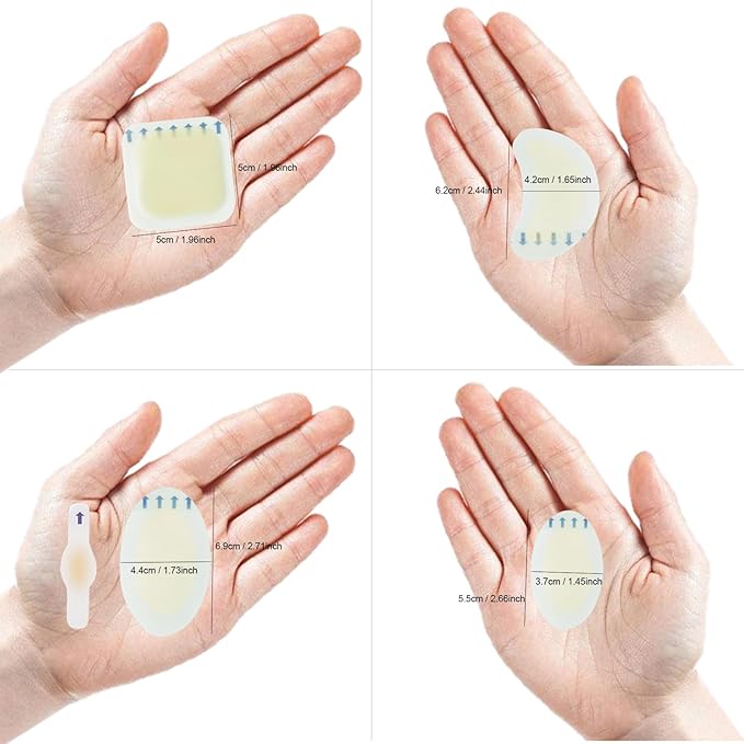 Hydrogel Blister Bandages for Feet and 10 Pieces, 5 Styles