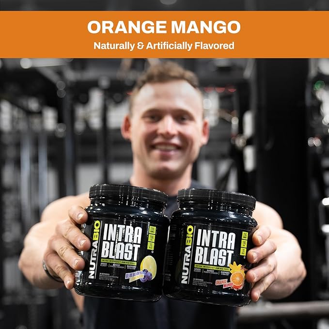 NutraBio Intra Blast Electrolyte Performance Matrix (723 g) 30 Servings, Orange Mango