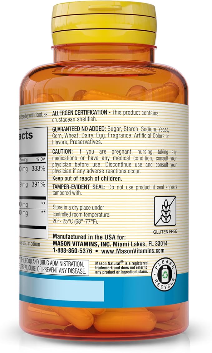 MASON NATURAL Glucosamine Complex plus MSM 90 Capsules