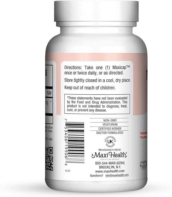 Maxi Health CO Q10 200mg Q10 Supplement 60 Capsules