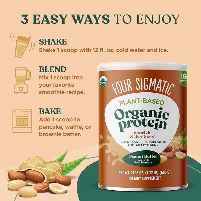 Four Sigmatic Organic Plant-Based Protein Powder 21.16 oz