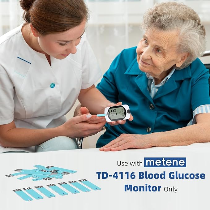 Metene TD-4116 Blood Glucose Test Strips, 300 Count TD-4116 Blood