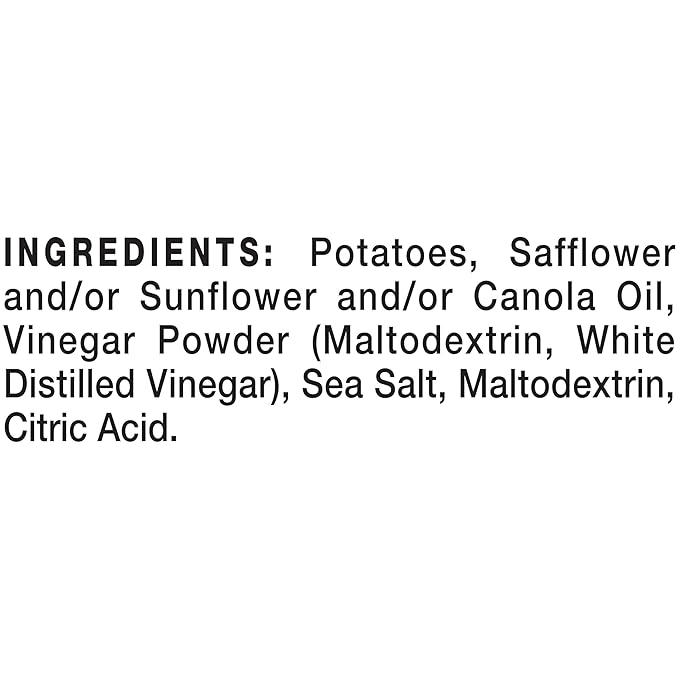 Kettle Brand Potato Chips, Salt & Vinegar Kettle Chips, Snack Bag, 2 Oz (Pack of 6)