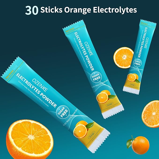 Electrolytes Powder Packets, 30 Sticks Hydration 0 Sugar 0 Calorie,