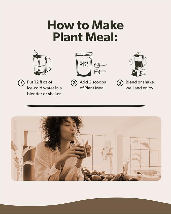 Plant Meal Replacement Shake 25g of 76+ Organic 1 Serving