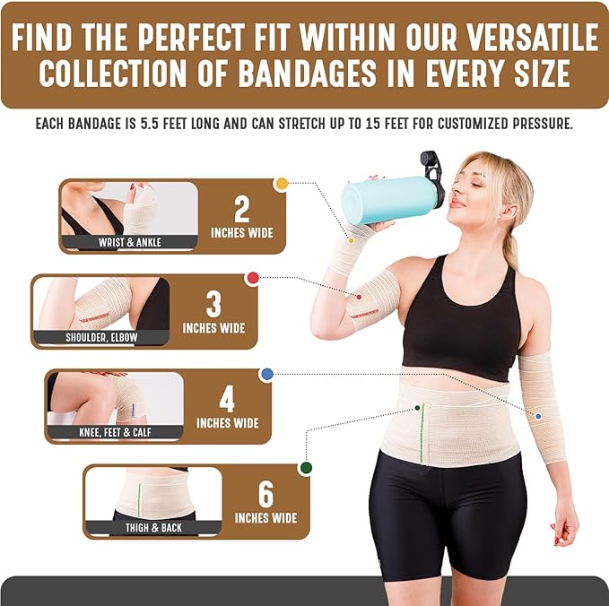 Premium Elastic Bandage Wrap (3" x2)