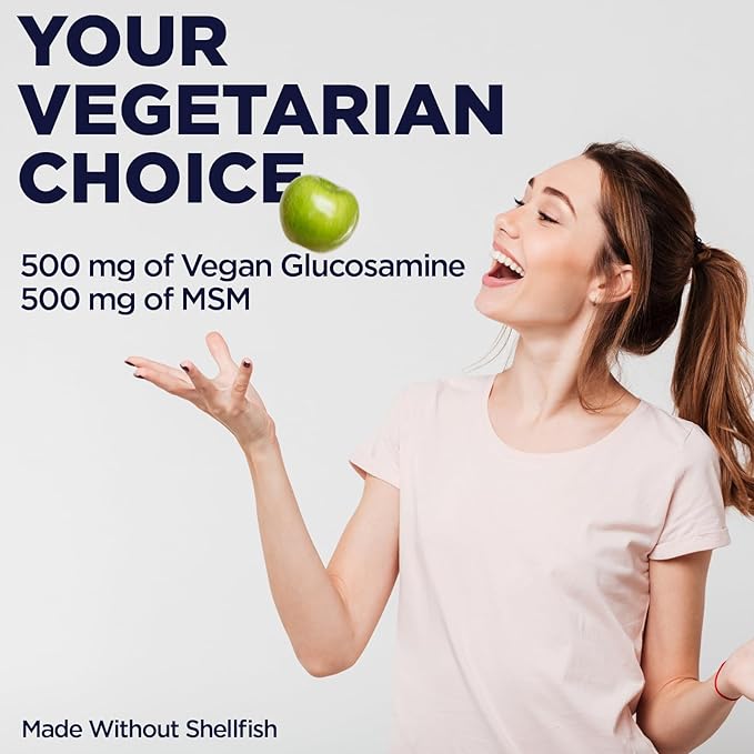 KAL 100% Vegetarian MSM & Glucosamine 60-Day Guarantee 60 Servings, 60 Tablets