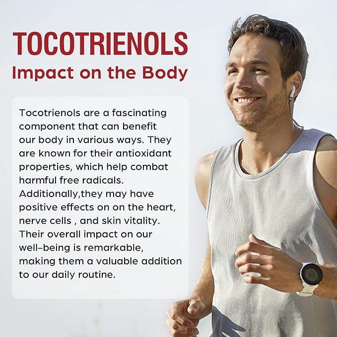 Tocotrienol Supplement Full Spectrum, Cutting-edge Fusion 800mg,Powerful Antioxidant,Cardiovascular,Highest 60 Liquid-Filled