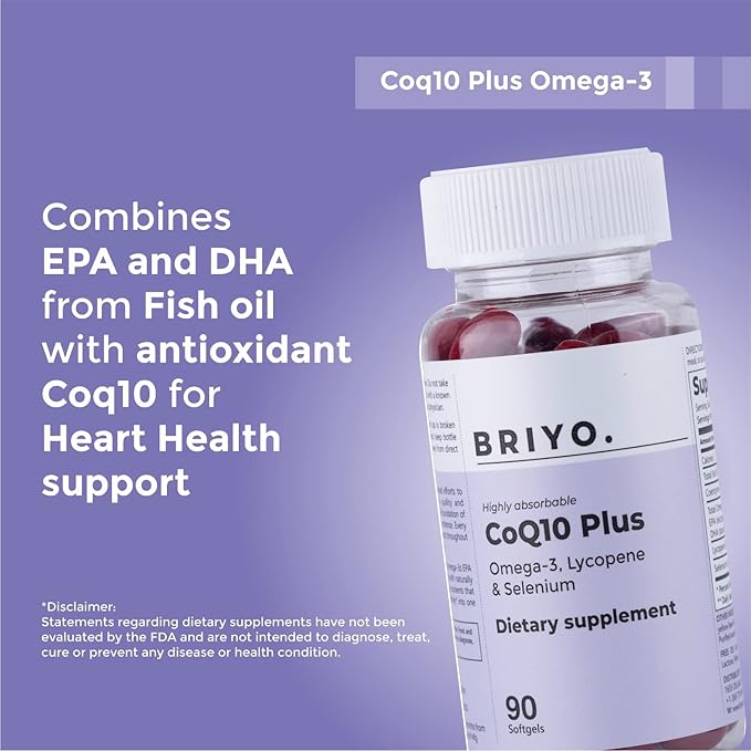 Highly absorbable CoQ10 100 mg Plus Omega-3 with (90 softgels)
