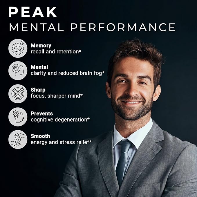 ACEWORKZ 10 Mushroom Complex Supplement - Lions Mane, Reishi and Cordyceps & More - Nootropic for Brain Health, Memory & Focus - Immunity & Energy (90 Capsules)