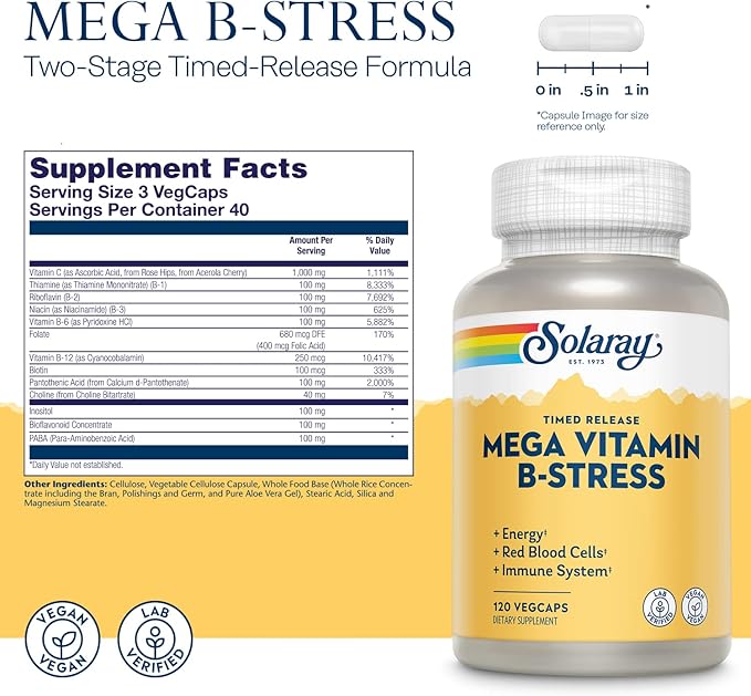 Two-Stage Mega B-Stress Solaray 120 Caps