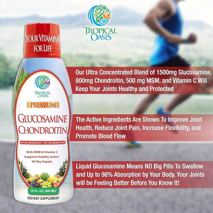 Tropical Oasis Premium Liquid Glucosamine Chondroitin 16 Fl