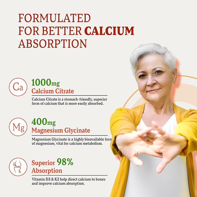 Calcium Gummies for Women Men, Calcium Magnesium Zinc with Vitamin D3 & K2, Calcium Magnesium Supplement for Bones Muscles and Joints, Pineapple & Mango Flavor - 120 Count