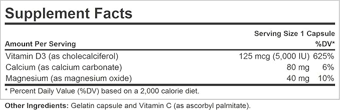 ANDREW LESSMAN Vitamin D3 5000 IU 360 Capsules