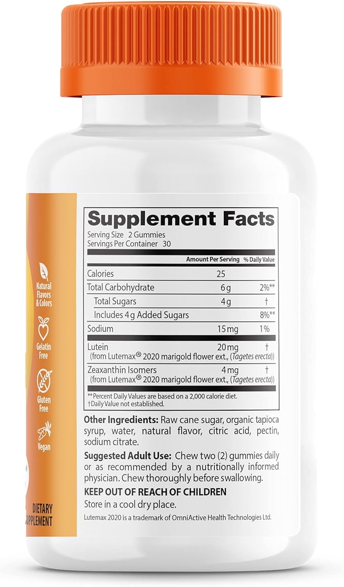 Doctor's BEST Lutein Gummies with Lutemax 2020, 60 60 Ct,