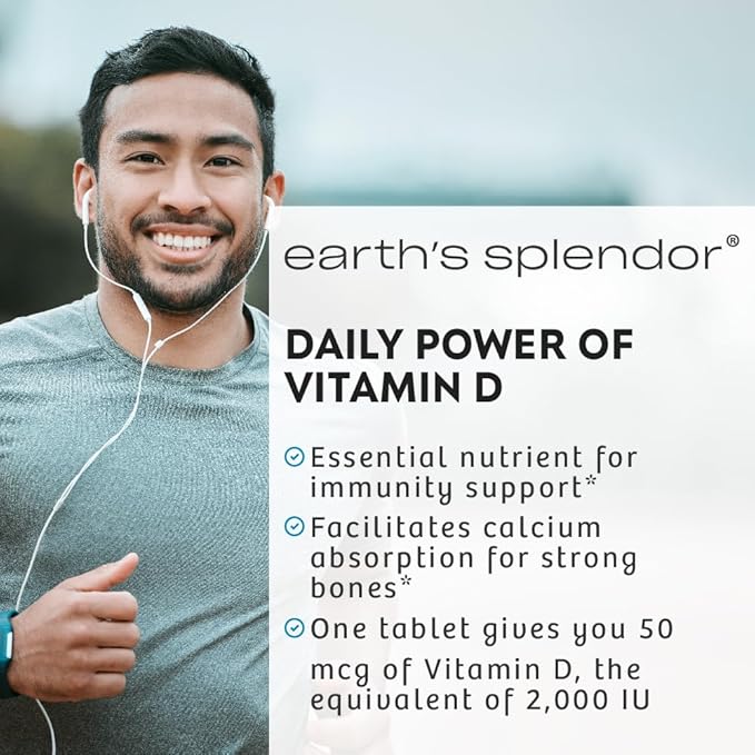 Earth's Splendor Vitamin D 2,000 IU 75 Count