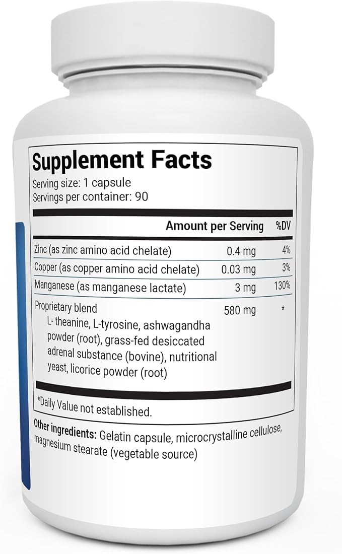 Dr. Bergโs Adrenal Stress Advanced Formula - Adrenal Support Supplements for Stress, Mood and Energy Support - Adrenal Supplements - Cortisol Manager with Ashwagandha - 90 Capsules