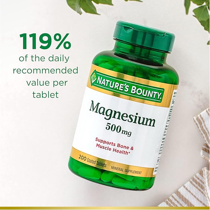 Nature's Bounty 500mg Magnesium for Bone 400 Tablets