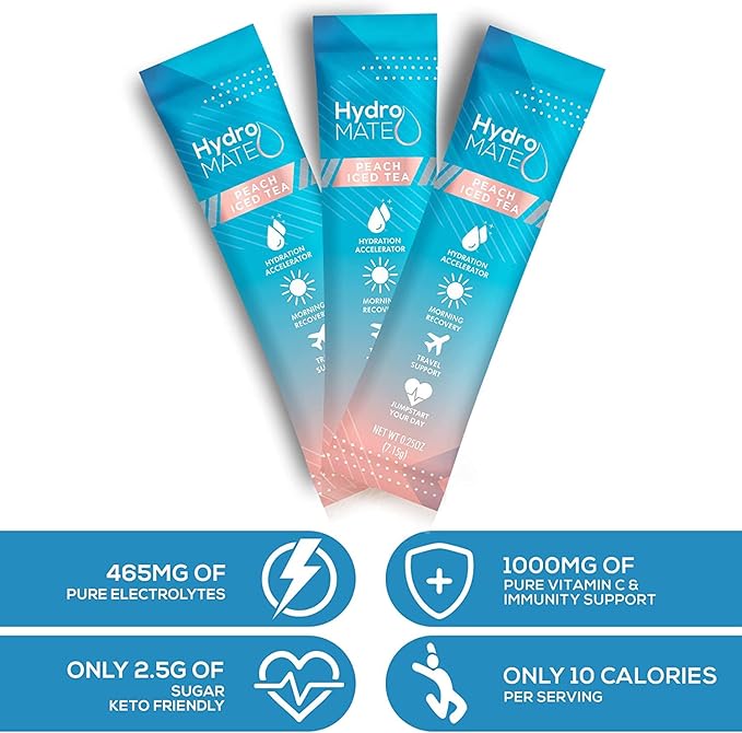 HydroMATE Electrolytes Powder Low Sugar 16 Count