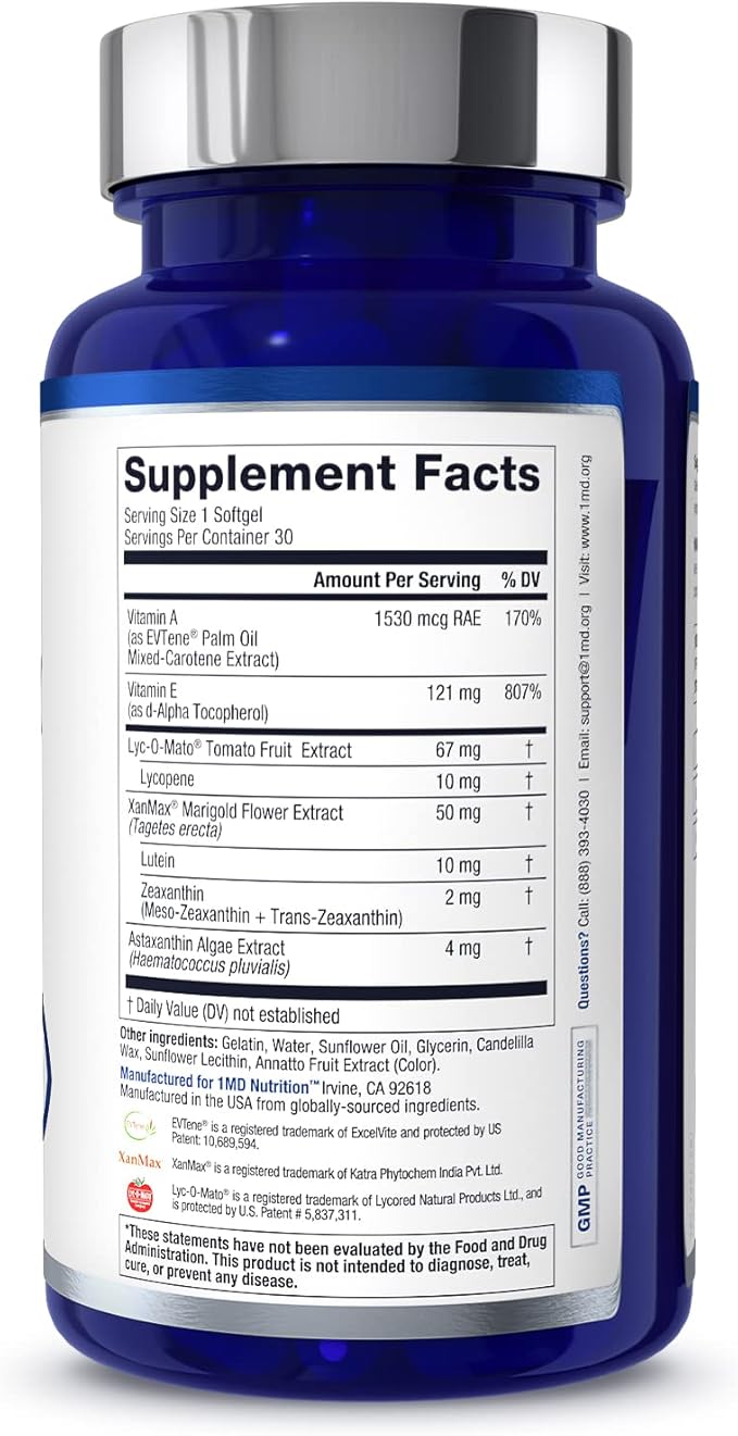 1MD Nutrition VisionMD Eye Vitamin CARMIS 90 Softgels (3-Pack)