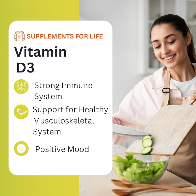 Vitamin D3 4000 IU Softgels | 180 Counts High Potency Vitamin D Supplement for Immune Support, Bone Strength, Muscle Function & Positive Mood Balance