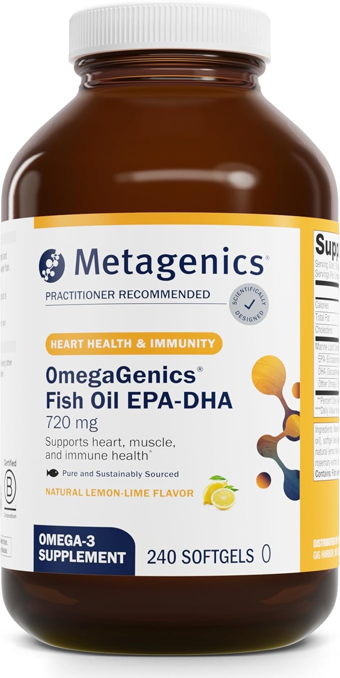Metagenics OmegaGenics Fish Oil EPA-DHA 720- Omega-3 Fish 240 Softgels
