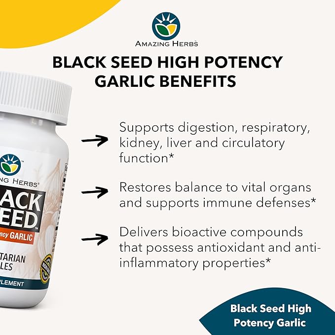Amazing Herbs Whole Spectrum Black Seed 100 Count