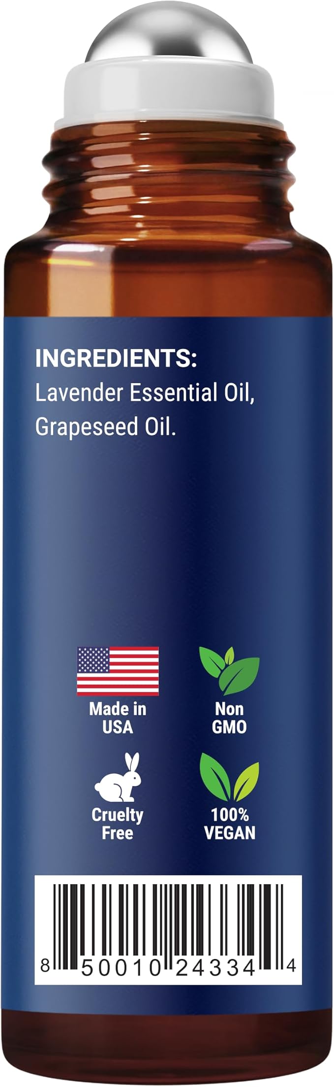 Lavender Essential Oil Roll-On Blend 100% Pure, 10ml