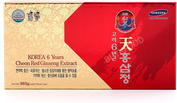 Korean 6years Root Red Ginseng Gold 240g(8.5oz) X 4ea, Saponin,
