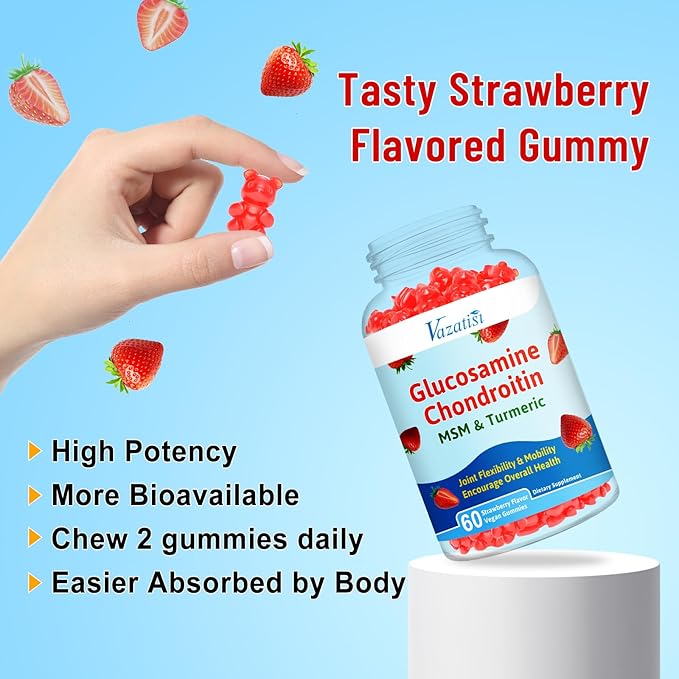 High Bioavailable Glucosamine Chondroitin Gummies 60 Gummies