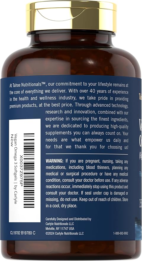 Carlyle Vegan Omega 3 Supplement 150 Softgels