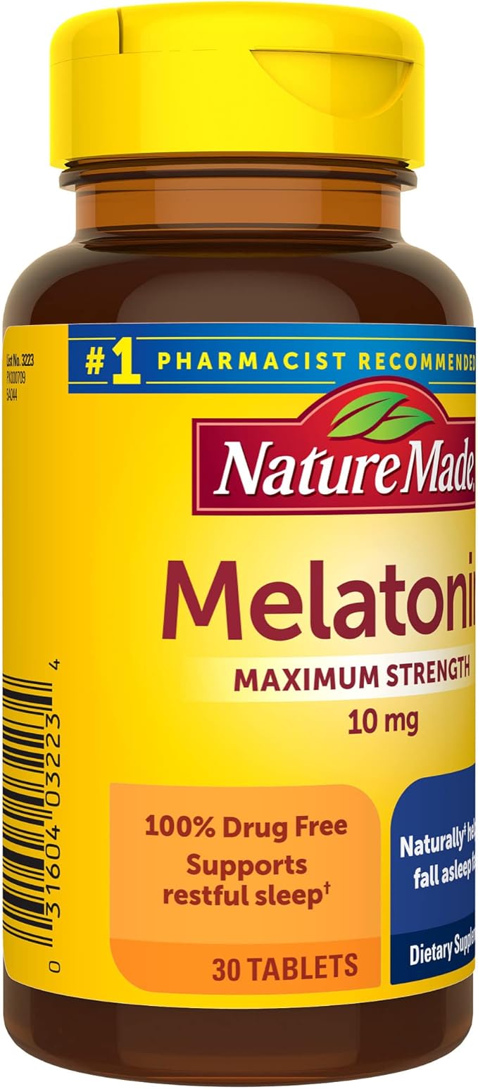 Nature Made Melatonin 10mg Extra Strength 30 Count, 30 Day