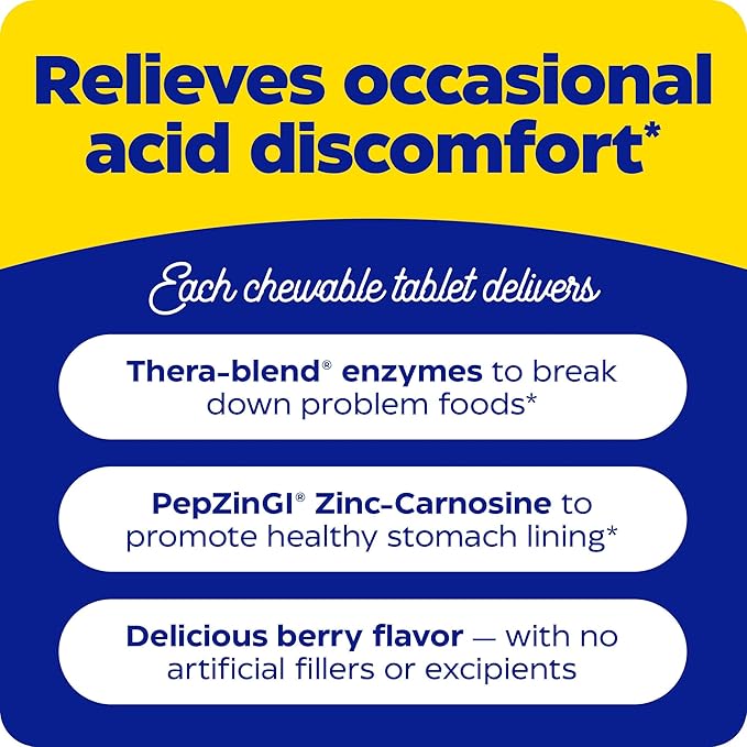 Enzymedica - Chewable Acid Soothe, Supports 30 count