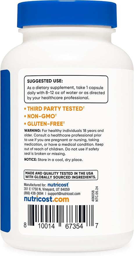 Nutricost Zinc Picolinate 30mg, 240 Capsules - Gluten Free and Non-GMO
