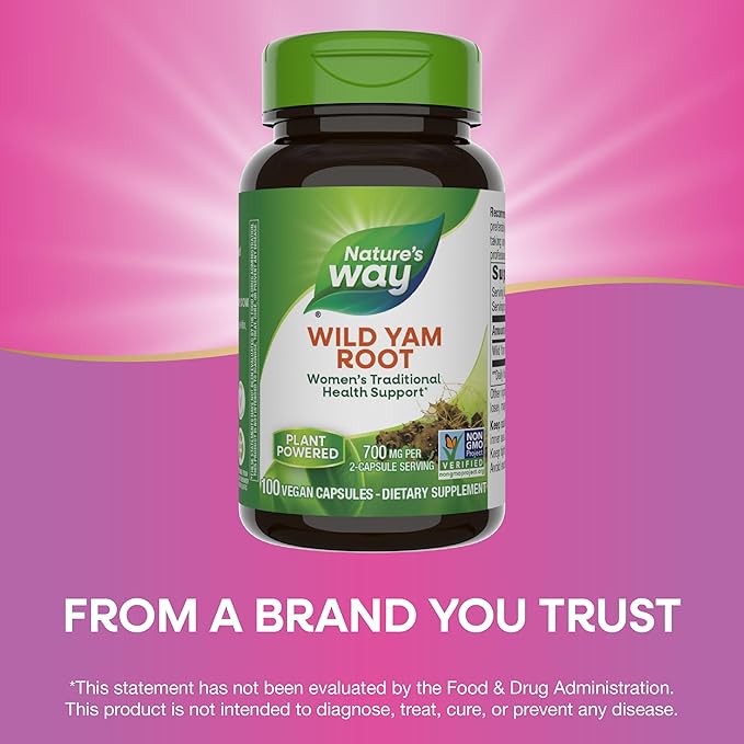 Nature's Way Wild Yam Root, Traditional 850 mg 100 Vegan