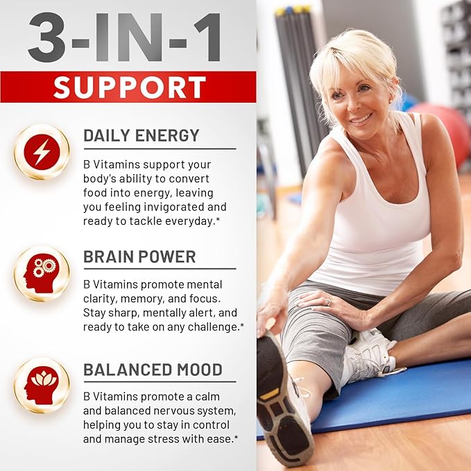 Divine Bounty Super B Complex Vitamins B12, B1, B1, B2, B2, B3, B3, B5, B5, B6, B6, B7, B7, B9, B9, Folic 90 Vegetarian