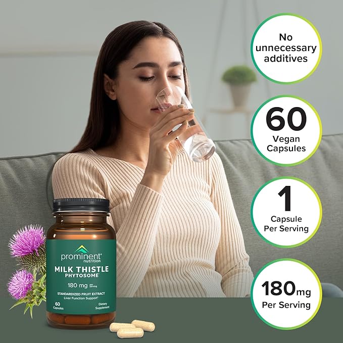 Milk Thistle Phytosome™ Supplement 180 mg, 60 Day