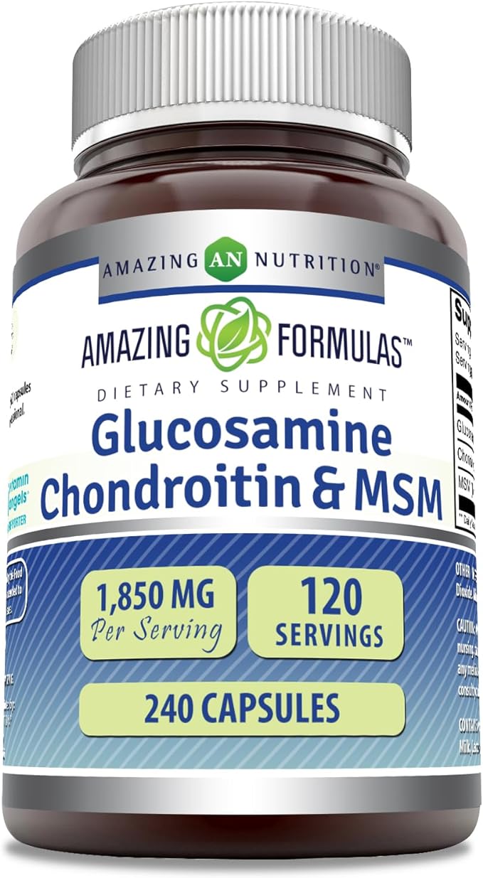 Amazing Formulas Glucosamine + Chondroitin + MSM 240 Capsules (240 Capsules)
