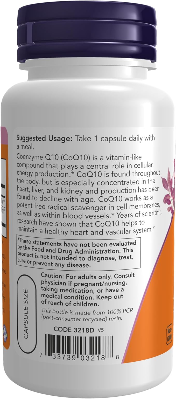 NOW Supplements, CoQ10 150 mg, Pharmaceutical 100 Veg