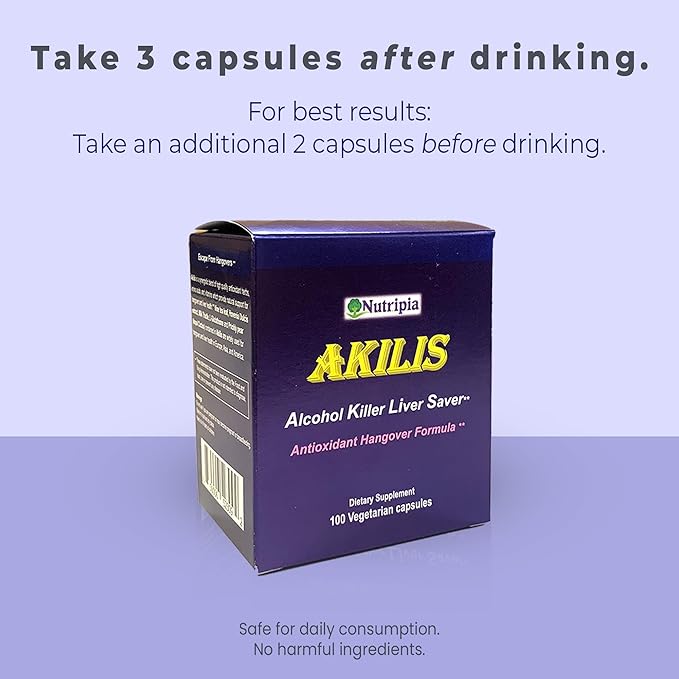 Akilis Antioxidant Liver Support Pills 100 (33 Doses), 16 Ingredients