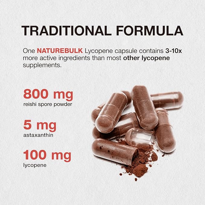 Lycopene 100mg + Astaxanthin 5mg 100% Natural 120 Veggie
