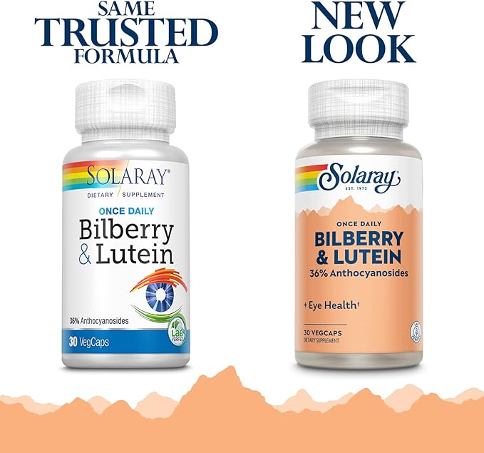 Solaray One Daily Bilberry and Lutein 160 mg 30 Count