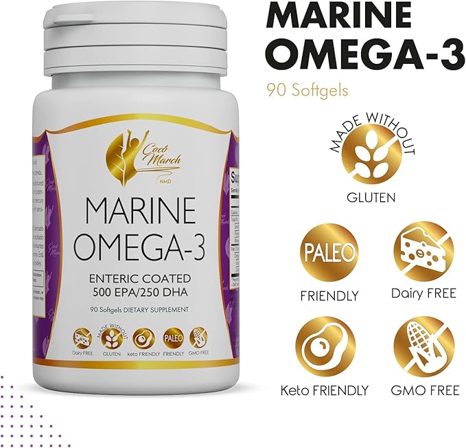 Coco March Marine Omega-3 500 mg 250 mg 3 MONTHS
