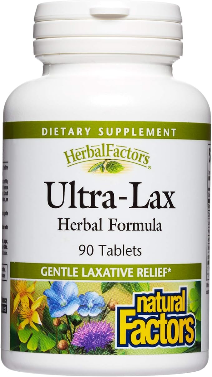 HerbalFactors by Natural Factors, Ultra-Lax Herbal 90 tablets (90 servings)