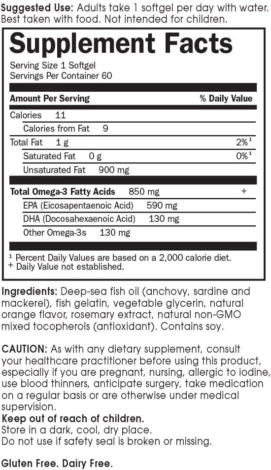 Garden of Life EPA/DHA Omega 3 60 Softgels