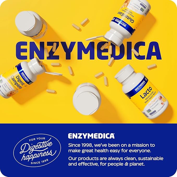 Enzymedica Digest Gold + ATPro, Maximum Strength Digestive Enzymes, Helps Digest Large Meals for Instant Bloating Relief, 240 Count