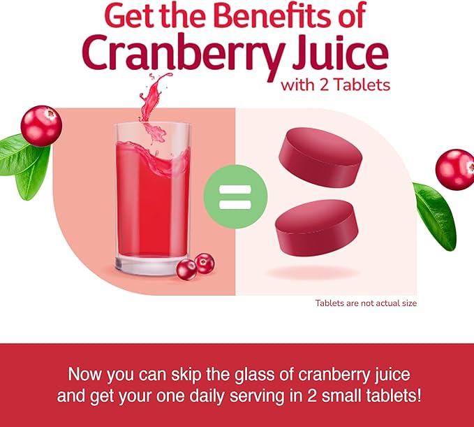 21st Century Cranberry Plus Probiotic Tablets, 60 Count