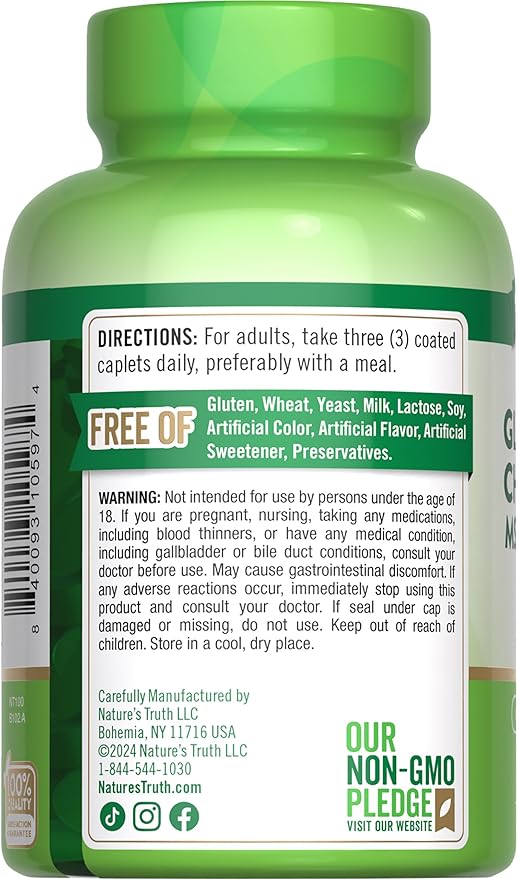Nature's Truth Glucosamine Chondroitin MSM Complex 90 Caplets