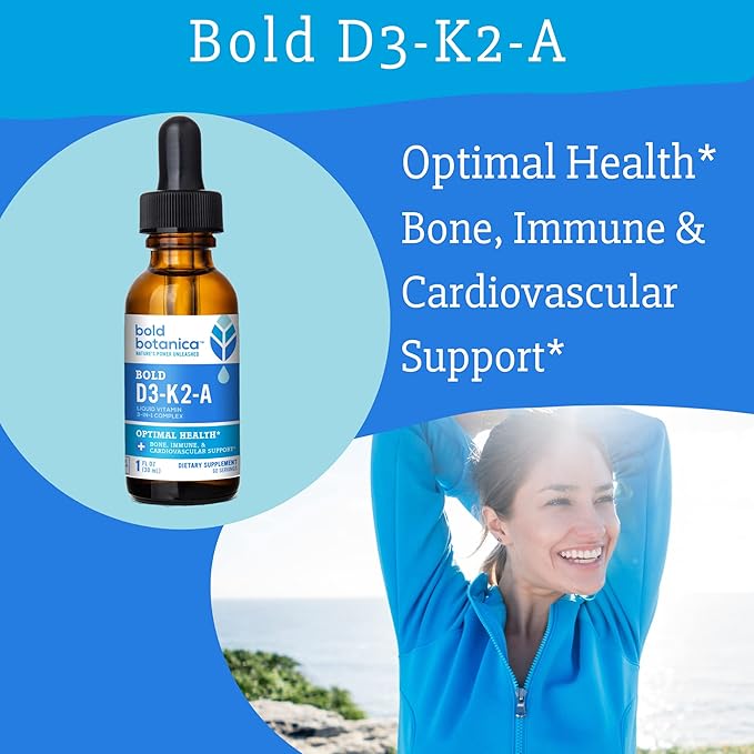 D3-K2-A, Liquid Vitamin Complex, Vegan Vitamin D3 from K2 (MK7) (MK7) and 1 FL (30mL)