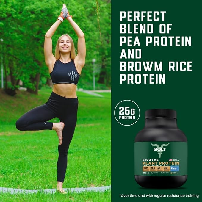 Bolt Biozyme Plant Protein 2Lb/32oz, 26 26 Servings